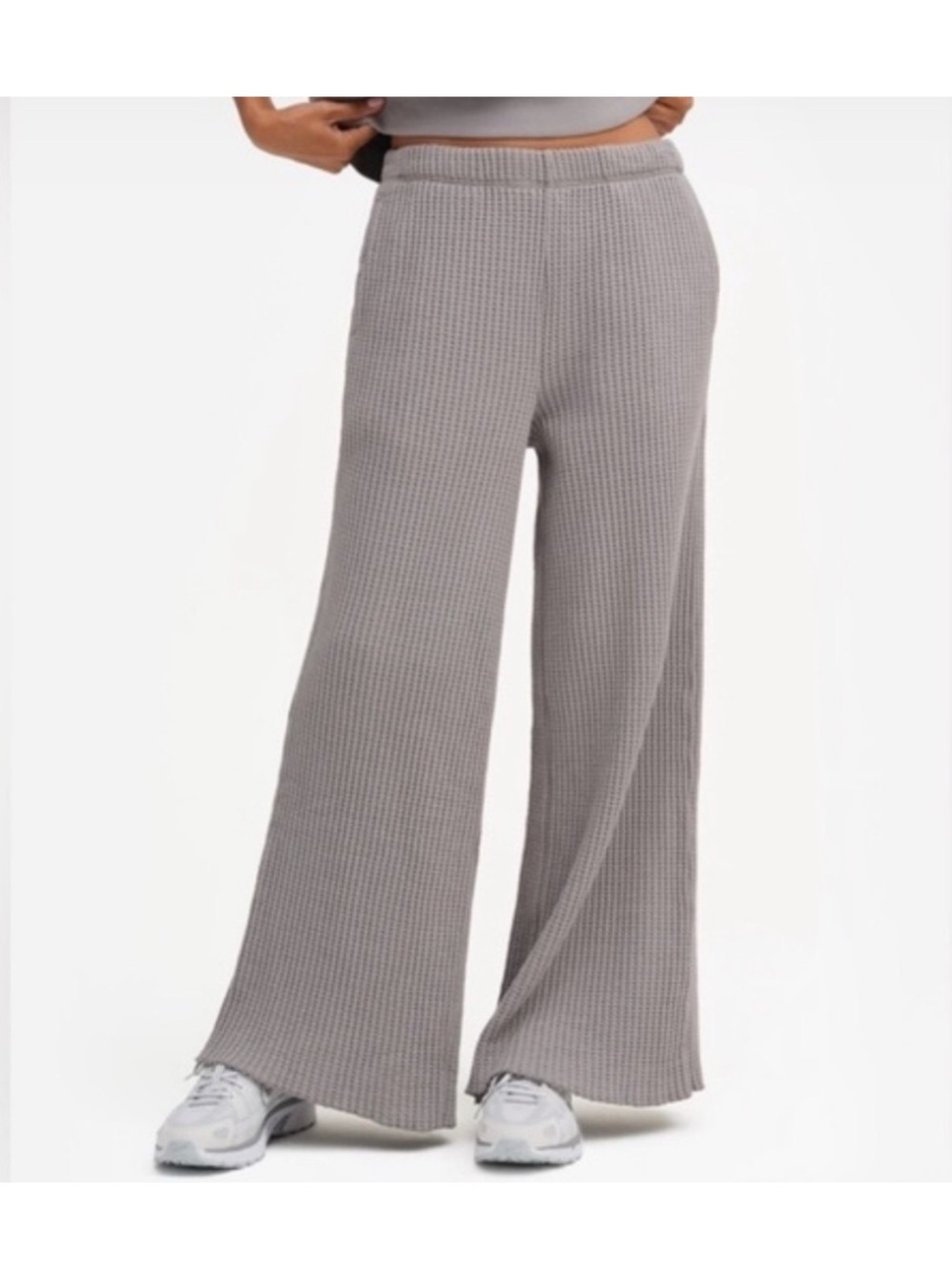 NWOT MATE The Label Organic Waffle Wide Leg Sweatpants